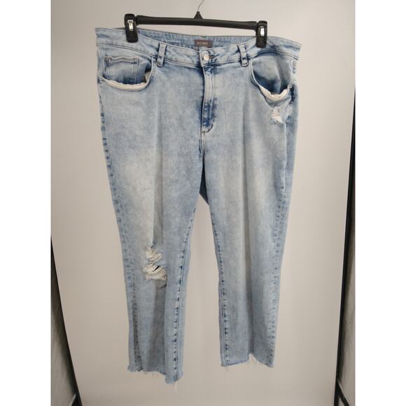 DL1961‎ Patti Jeans 20W Straight High Rise Vintage Ankle Distressed Seaglass - Picture 9 of 14